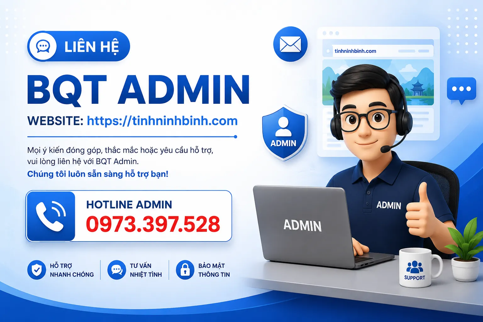 Liên hệ ban quản trị website Tỉnh Ninh Bình